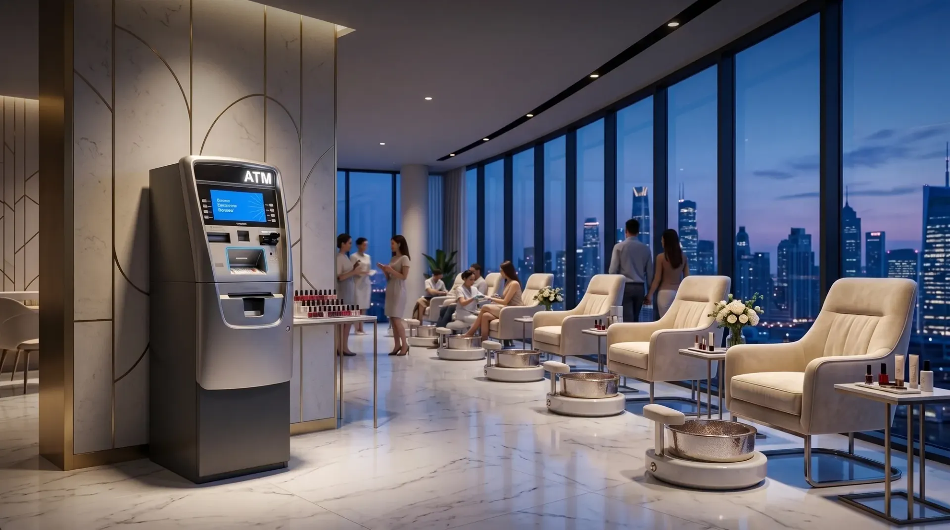 Nail salons ATM placement environment