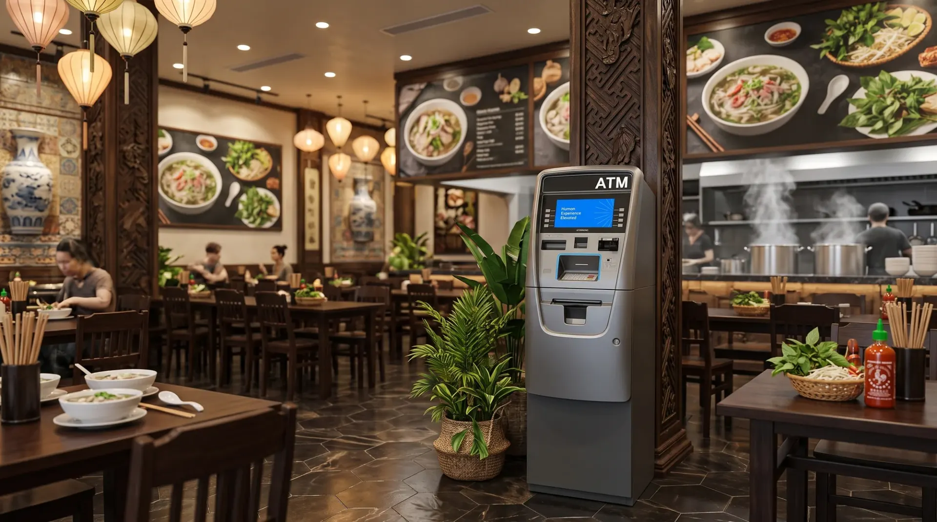 Restaurants ATM placement environment