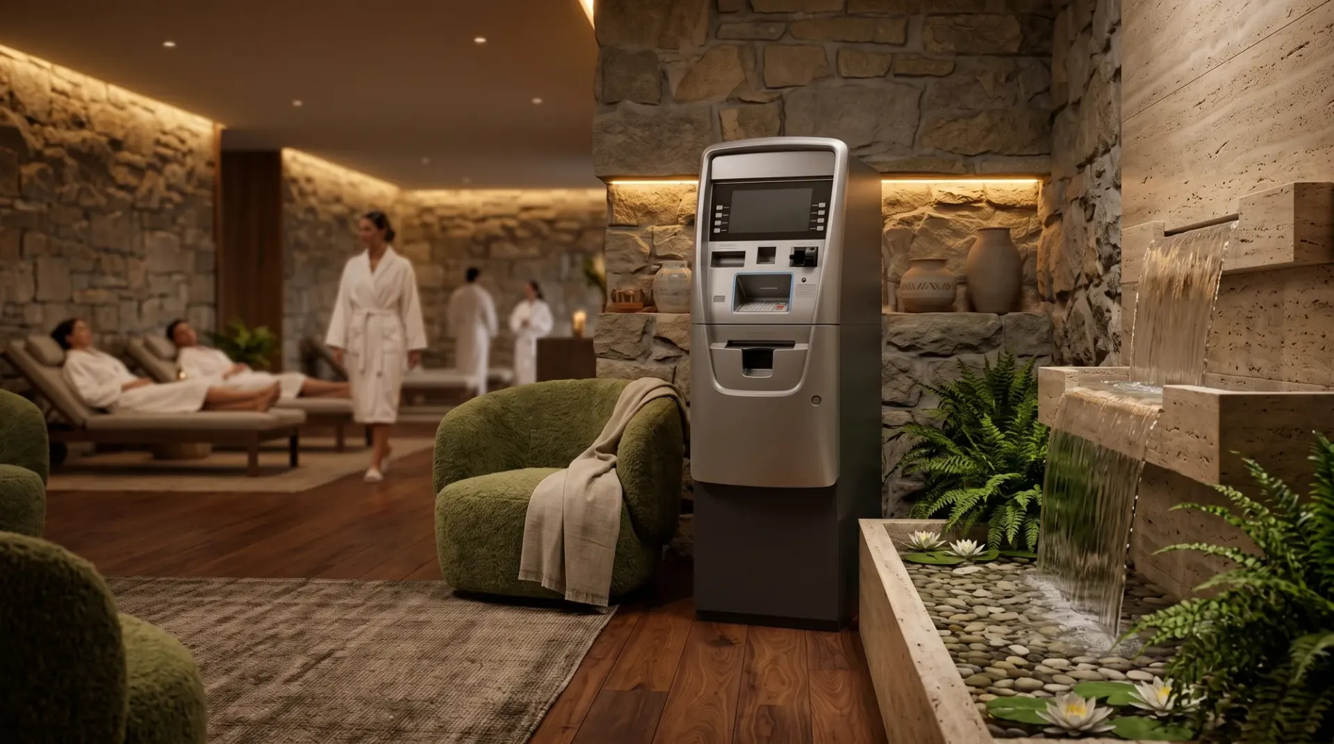 Wellness spas ATM placement environment